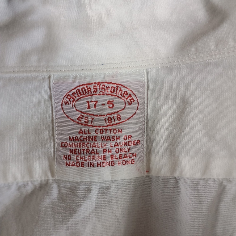 Brooks Brother Tuxedo Shirt Men 17 5 4XL White Undershirt Suit Button Up Pleated - Picture 3 of 8